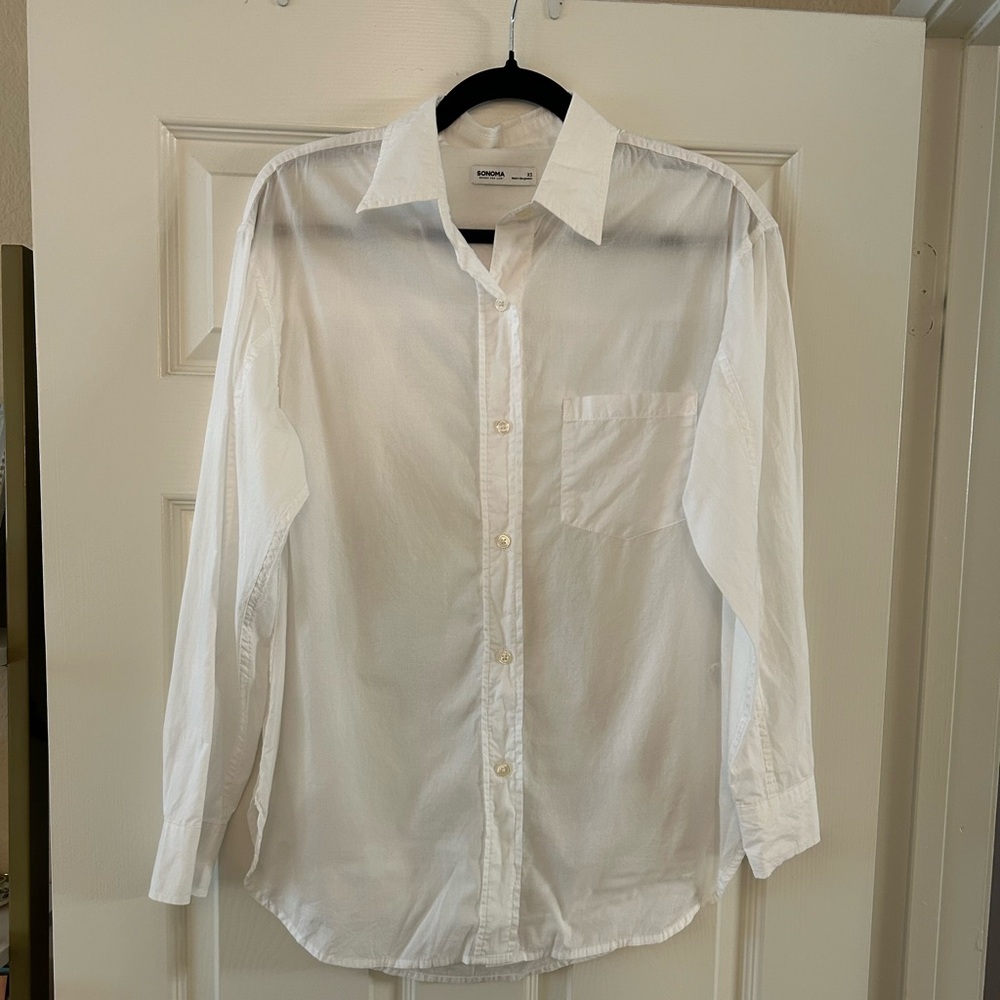 Women's Sonoma Goods For Life® Oversized Boyfriend Shirt Size XS